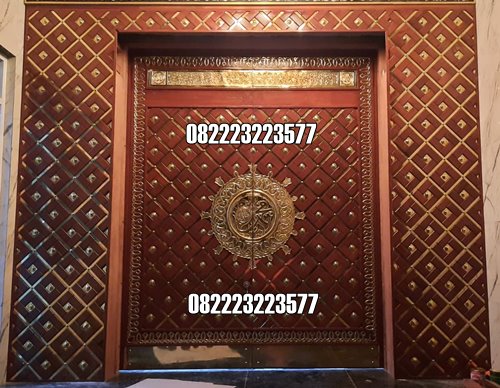 Pintu Masjid Nabawi Kuningan Kayu Jati Arcitrave Kanan Kiri