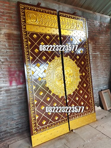 Pintu Nabawi Ukir Kayu Jati Model Mewah Terbaru