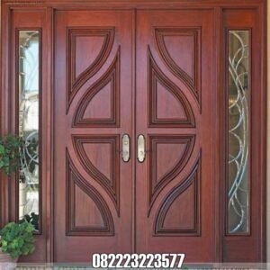 Pintu Rumah Model Jendela Kaca Kanan Kiri Kayu Jati Minimalis Pintu Rumah Model Jendela Kaca Kanan Kiri Kayu Jati Minimalis