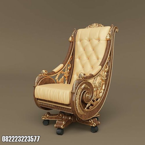 Kursi Kantor Direktur Model Ukir Mewah Kayu Jati