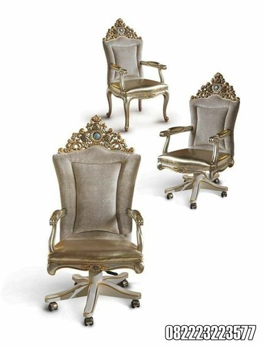 Kursi Kerja Direktur Kantor Model Ukir Mewah Cat Duco