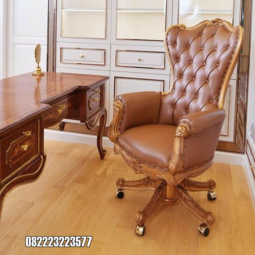 Kursi Kerja Kayu Jati Jepara Bisa Putar