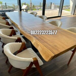Meja Meeting Kayu Solid Trembesi Besar Panjang 8 Kursi Meja Meeting Kayu Solid Trembesi Besar Panjang 8 Kursi