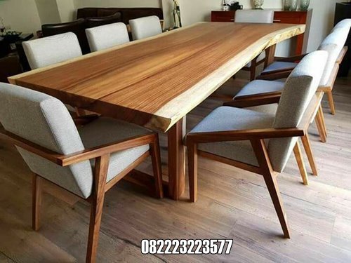 Set Meja Makan 8 Kursi Kayu Trembesi Solid