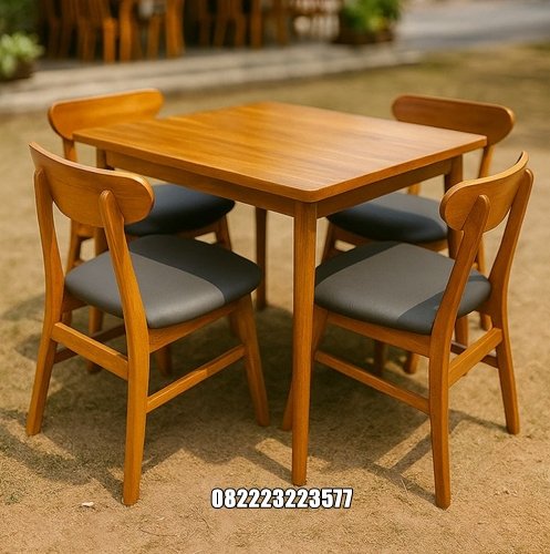 Set Kursi Meja Cafe Kayu Jati Minimalis Set Kursi Meja Cafe Kayu Jati Minimalis